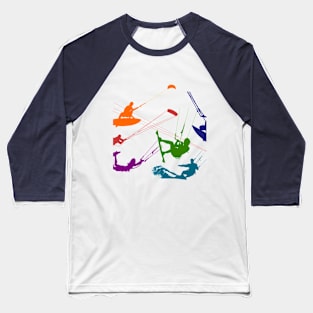 Kitesurfing Freestyle Design Baseball T-Shirt